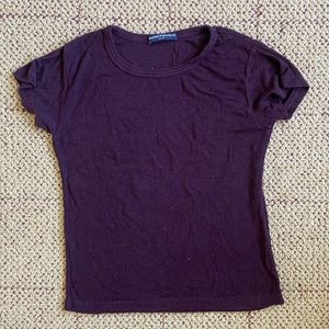 Dark Maroon Brandy Melville T-shirt